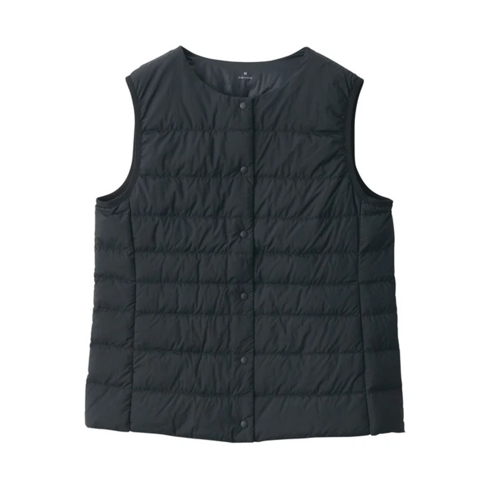 NWT Muji - light australian down collarless tank top vest